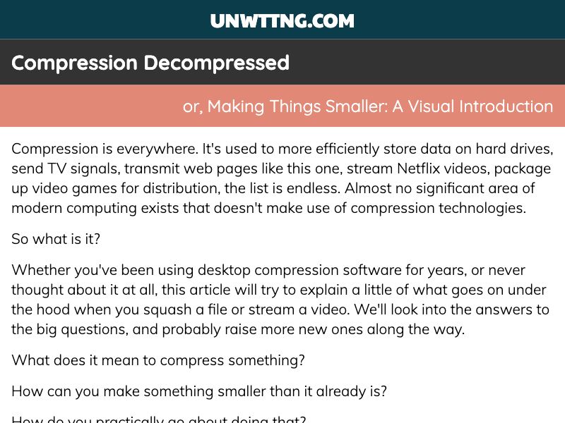 Compression Decompressed