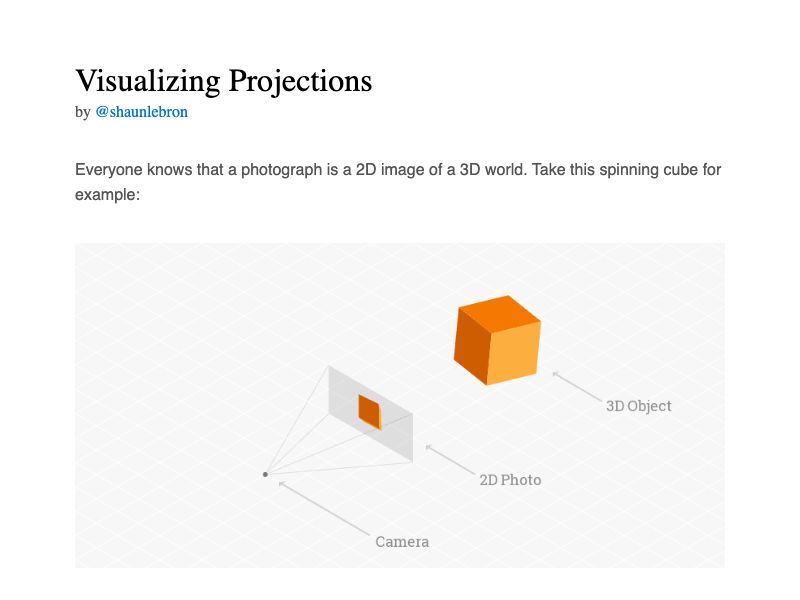Visualizing Projections